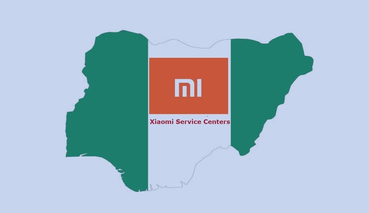 Xiaomi logo on a Nigeria Map