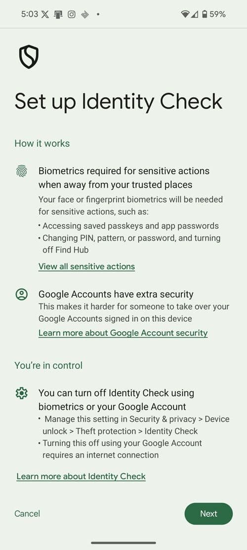 Android 16 Identity Check