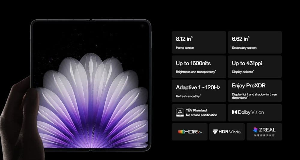 OPPO Find N5 display specs
